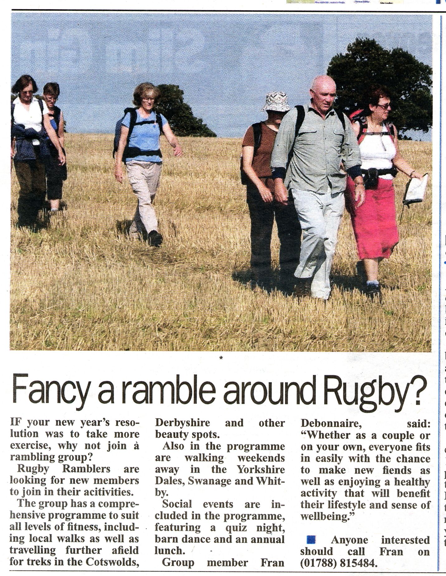 Ramblurs Rugby Rugby Ramblers - Press Articles